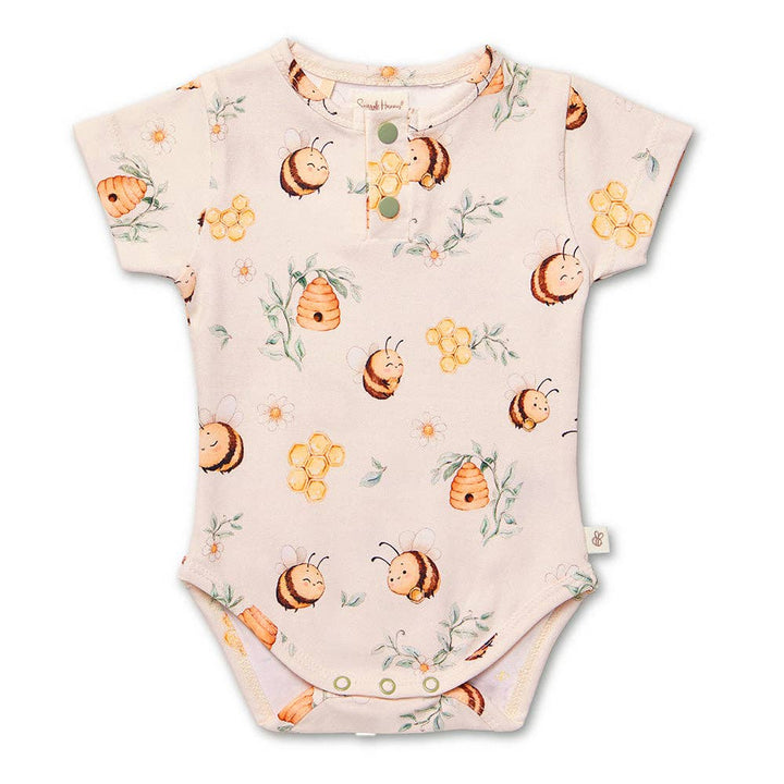 Bodysuit - Short Sleeve Bumblebees