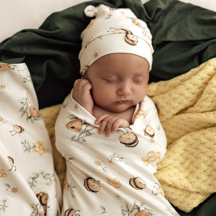 Wrap & Beanie Set - Jersey Bumblebees