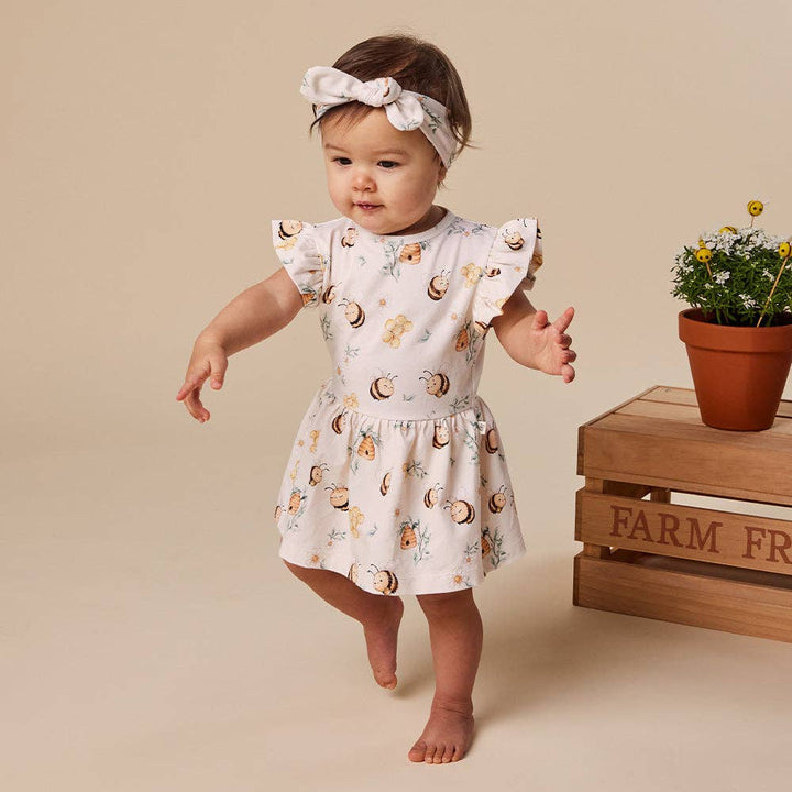 Dress - Short Sleeve Bumblebees