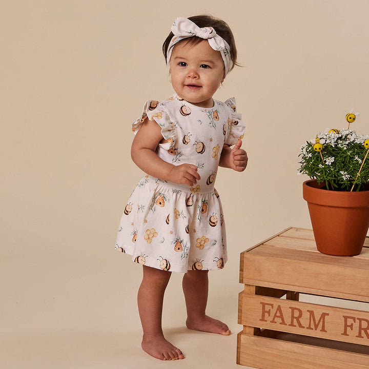 Dress - Short Sleeve Bumblebees