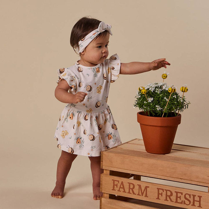 Dress - Short Sleeve Bumblebees