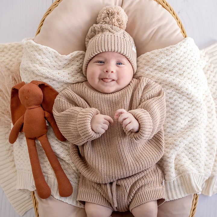 Jumper - Oversized Cotton Knit Hazelnut
