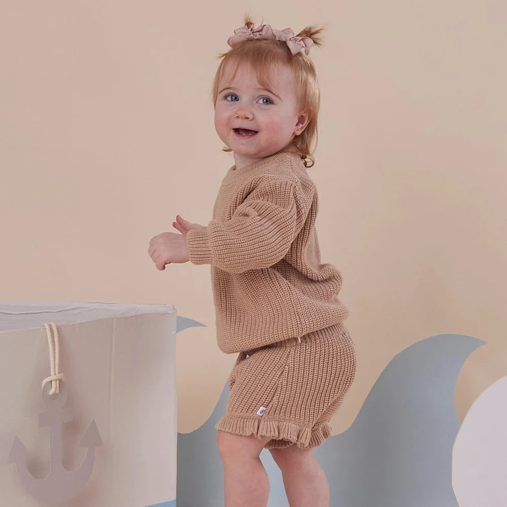 Jumper - Oversized Cotton Knit Hazelnut