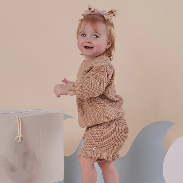 Jumper - Oversized Cotton Knit Hazelnut