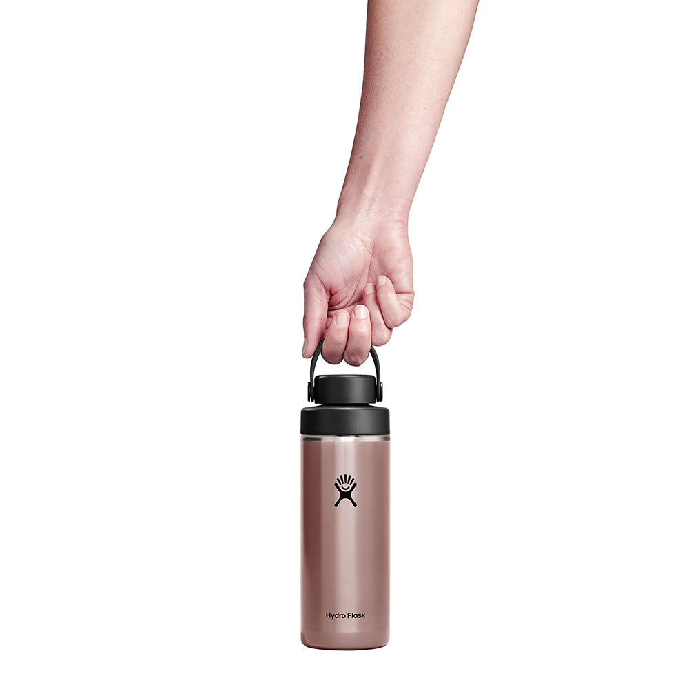 Hydro Flask 16oz Lightweight Flex Chug Cap bottle in Quartz, detail view