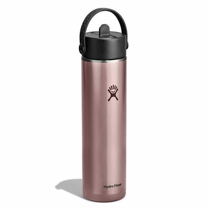 Hydro Flask 24oz Lightweight Flex Straw Bottle in Quartz, angled view