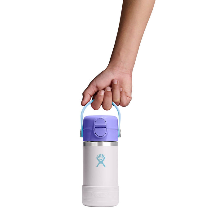 Kids Water Bottle – Covered Cap & Boot 12oz – Cloud Pink – view 3