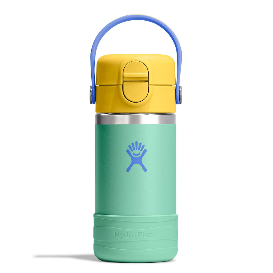 Kids Water Bottle – Covered Cap & Boot 12oz – Mermaid Green – view 1
