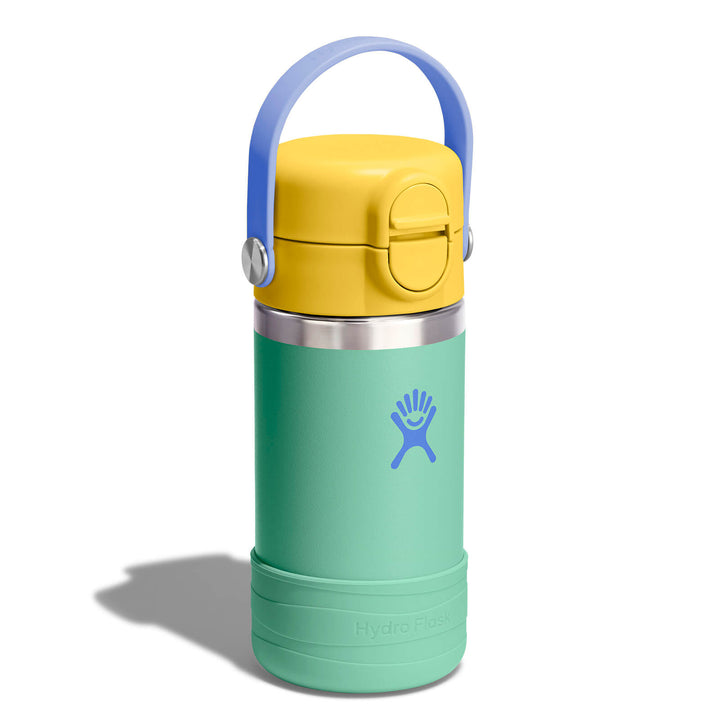 Kids Water Bottle – Covered Cap & Boot 12oz – Mermaid Green – view 2