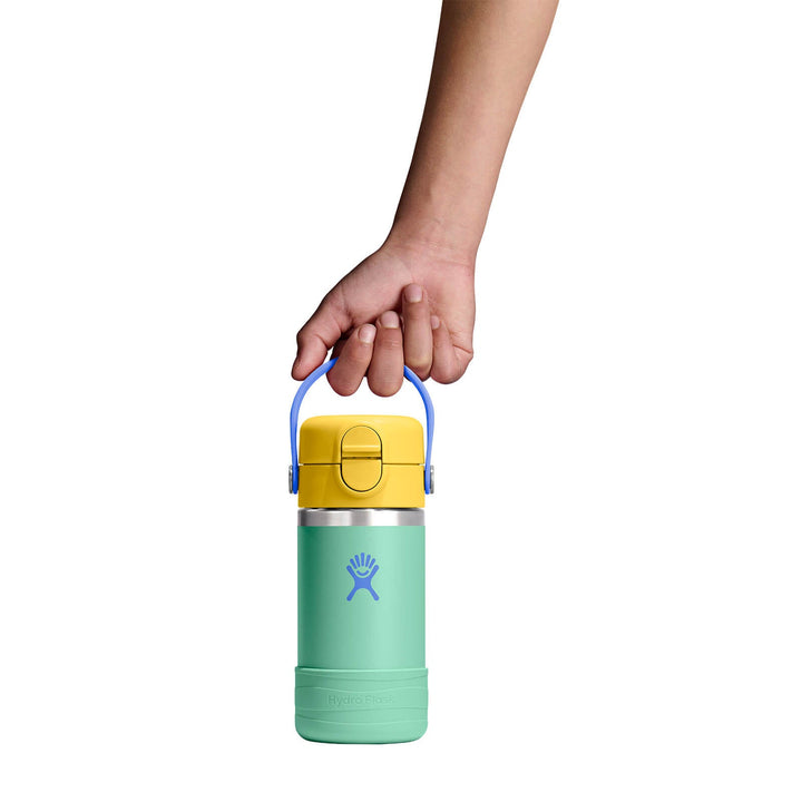 Kids Water Bottle – Covered Cap & Boot 12oz – Mermaid Green – view 3
