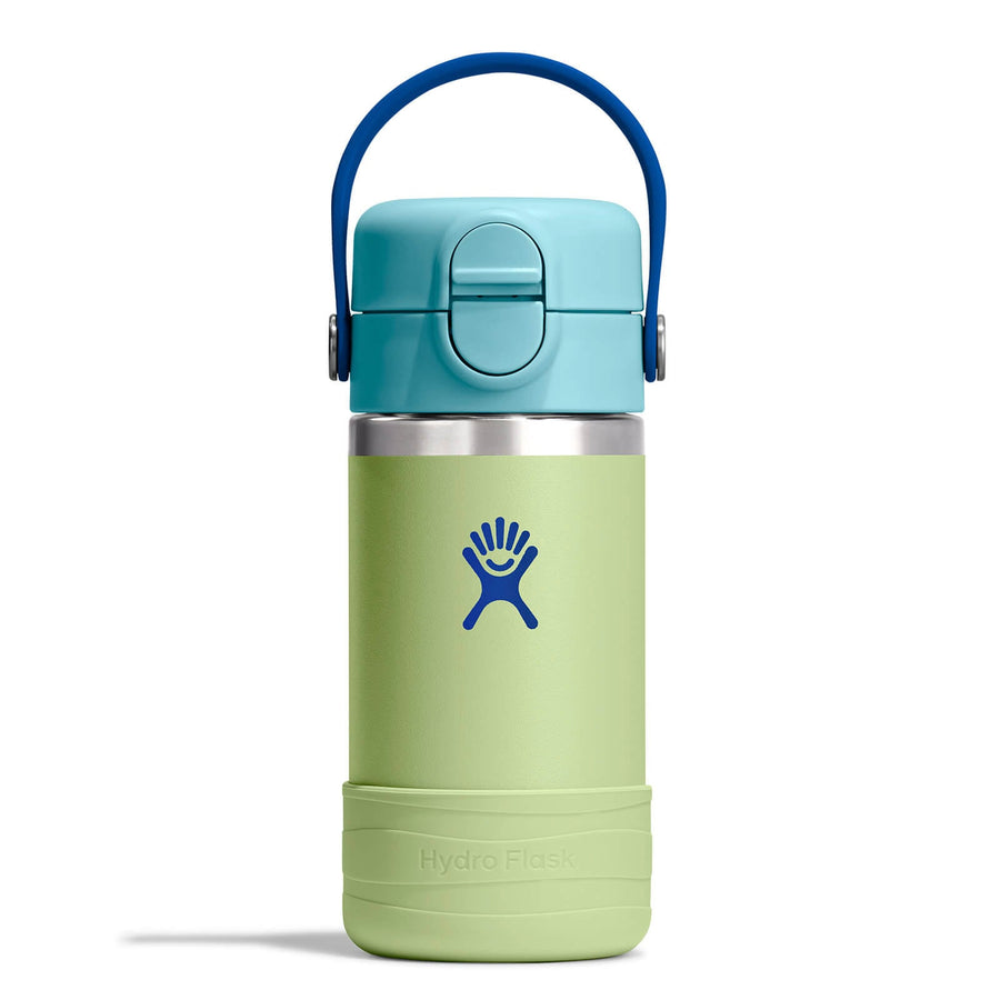 Kids Water Bottle – Covered Cap & Boot 12oz – Seedling Green – view 1