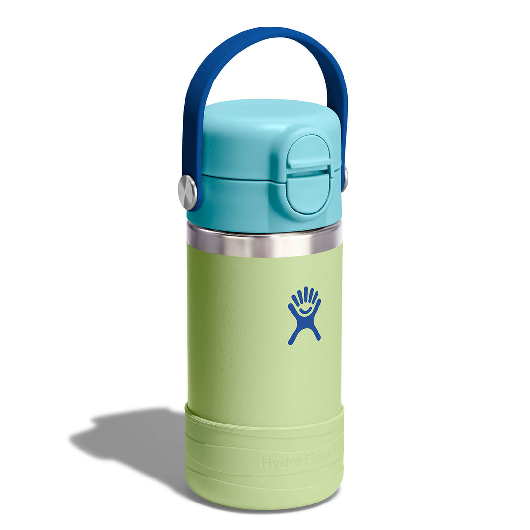 Kids Water Bottle – Covered Cap & Boot 12oz – Seedling Green – view 2