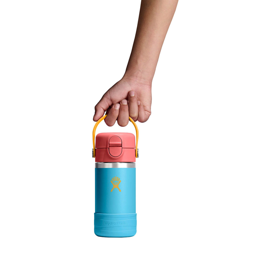 Kids Water Bottle – Covered Cap & Boot 12oz – Bluejay – view 3