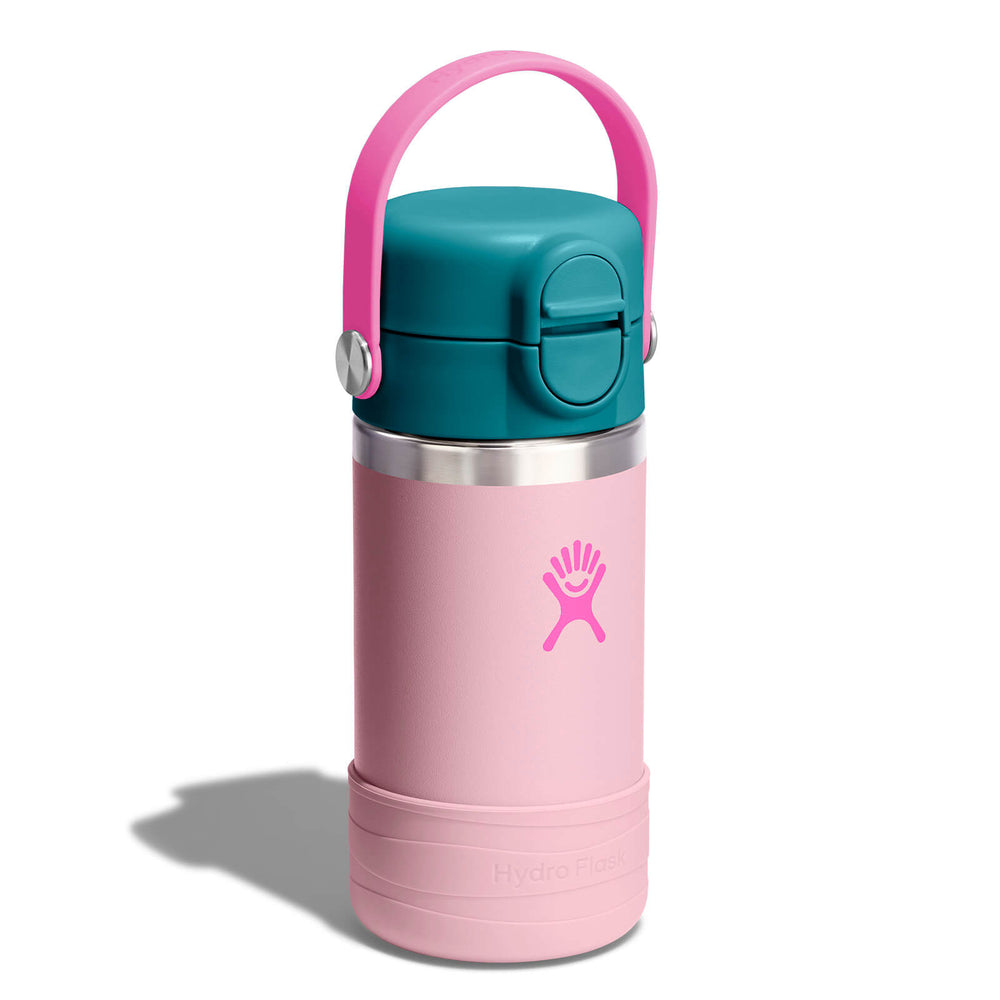 Kids Water Bottle – Covered Cap & Boot 12oz – Blossom Pink – view 2
