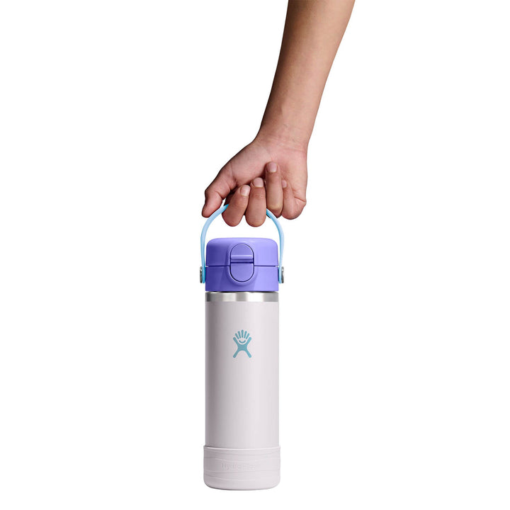 Kids Water Bottle – Covered Cap & Boot 18oz – Cloud Pink – view 3