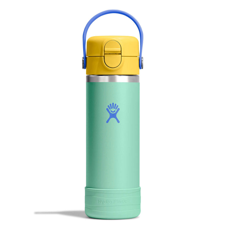 Kids Water Bottle – Covered Cap & Boot 18oz – Mermaid Green – view 1