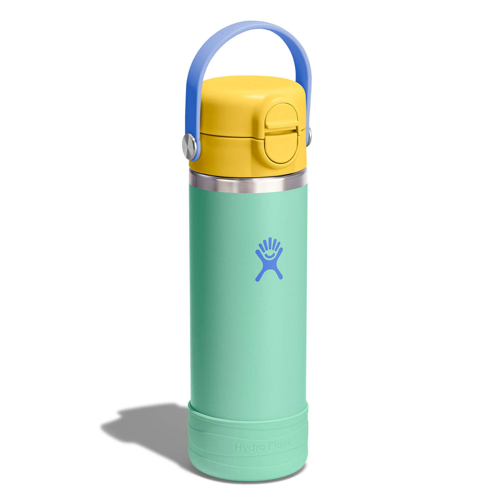 Kids Water Bottle – Covered Cap & Boot 18oz – Mermaid Green – view 2