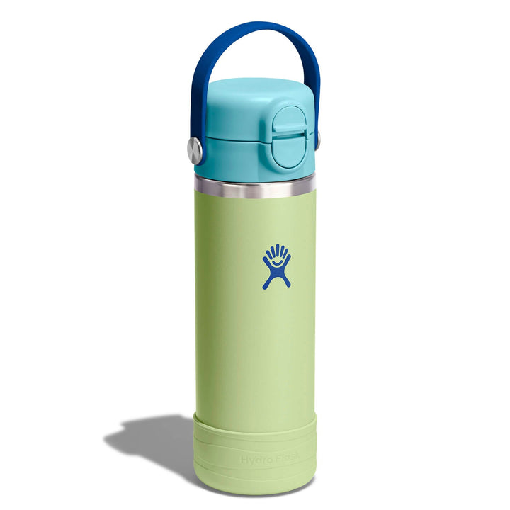 Kids Water Bottle – Covered Cap & Boot 18oz – Seedling Green – view 2