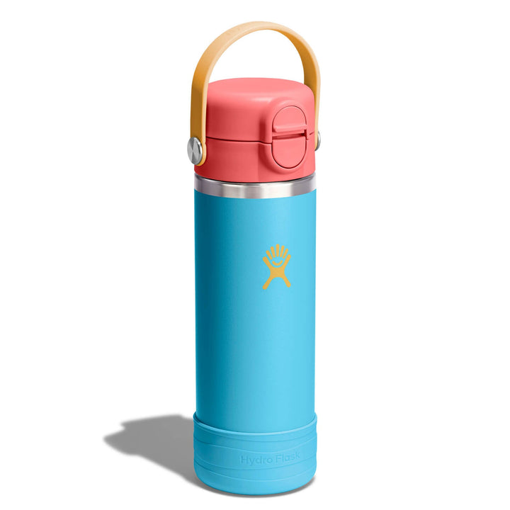 Kids Water Bottle – Covered Cap & Boot 18oz – Bluejay – view 2