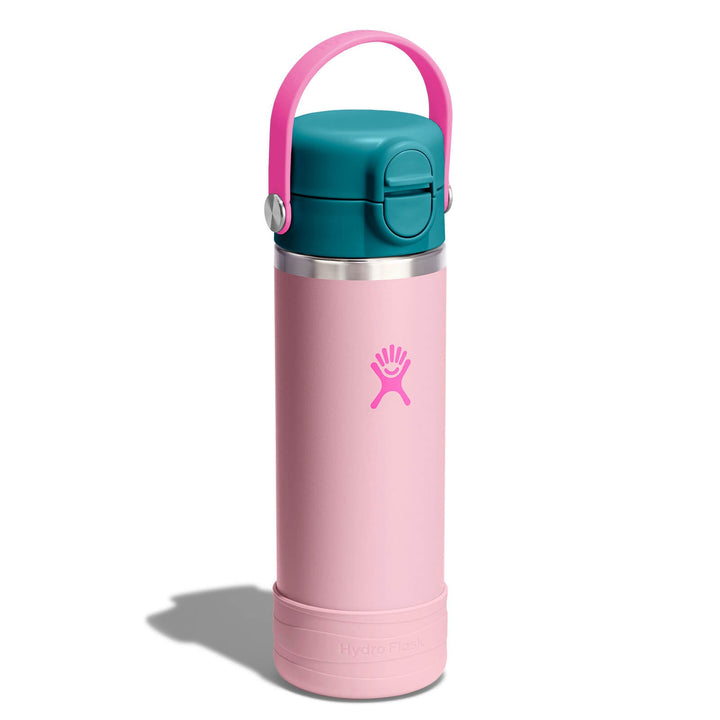 Kids Water Bottle – Covered Cap & Boot 18oz – Blossom Pink – view 2
