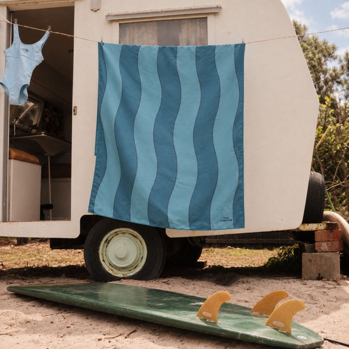 SomerSide Sand Free Beach Towel - Tall – Jagger (Tidal) – detail 2