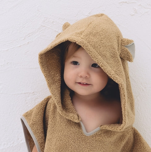 Kontex Moco hooded cotton towel poncho