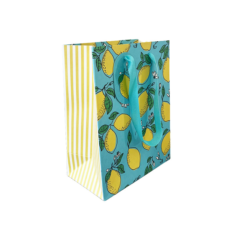 Lemon gift bag – angled view