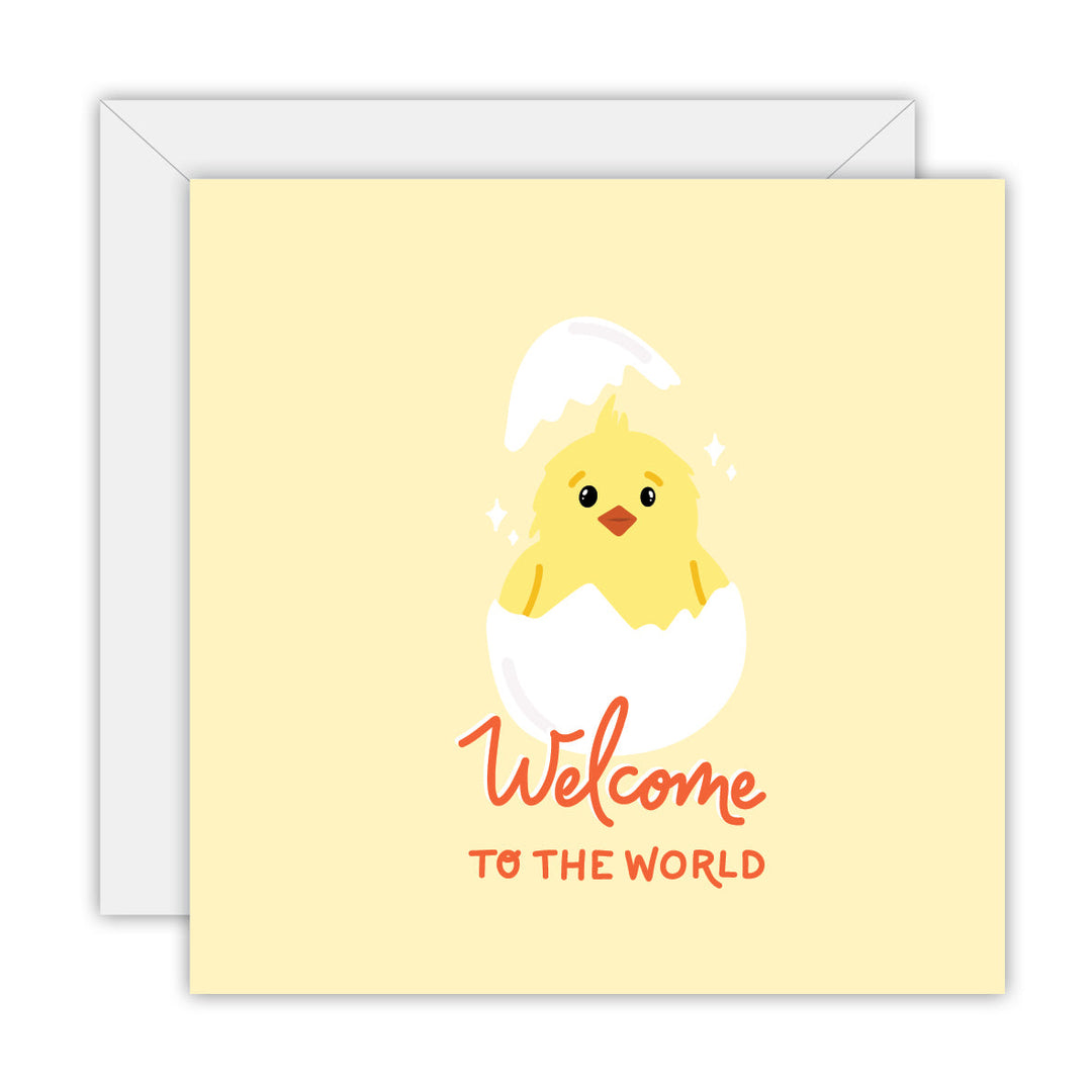 Welcome – Baby Chick greeting card