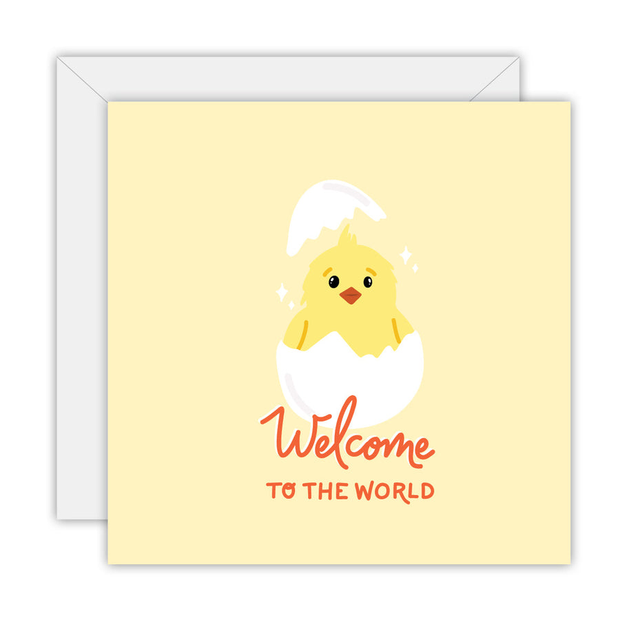 Welcome – Baby Chick greeting card