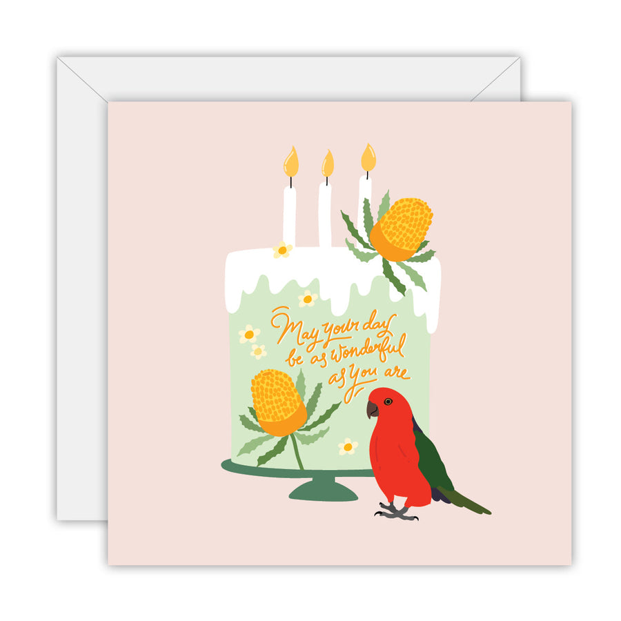 Happy Birthday – King Parrot greeting card