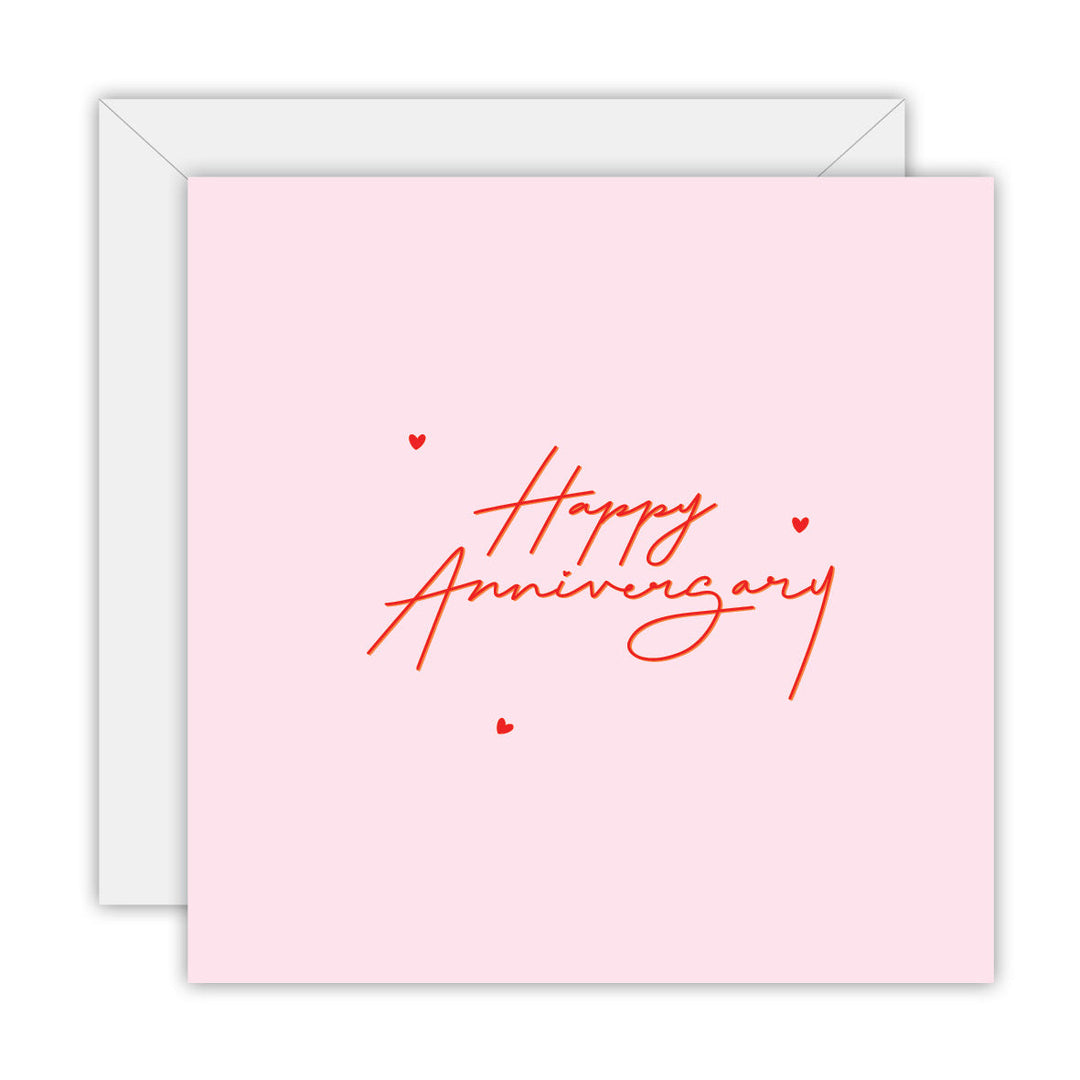 Hand Lettered – Happy Anniversary greeting card