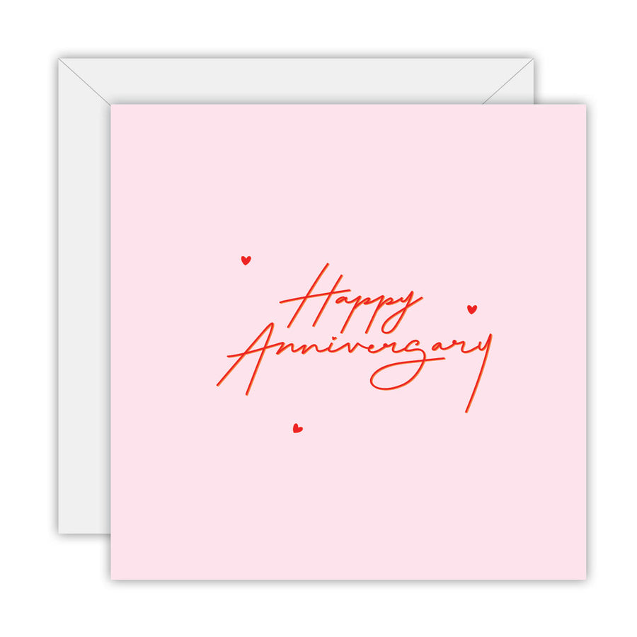 Hand Lettered – Happy Anniversary greeting card