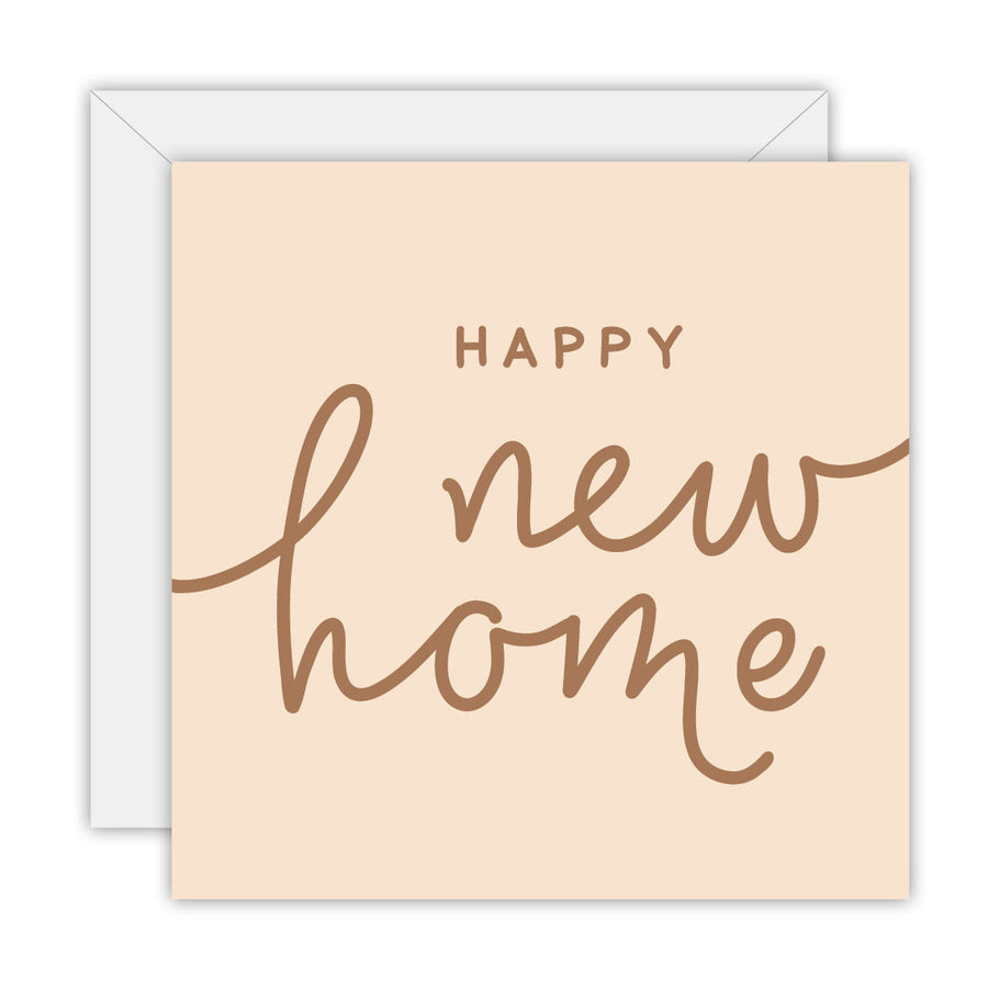 Hand Lettered - Happy New Home greeting card