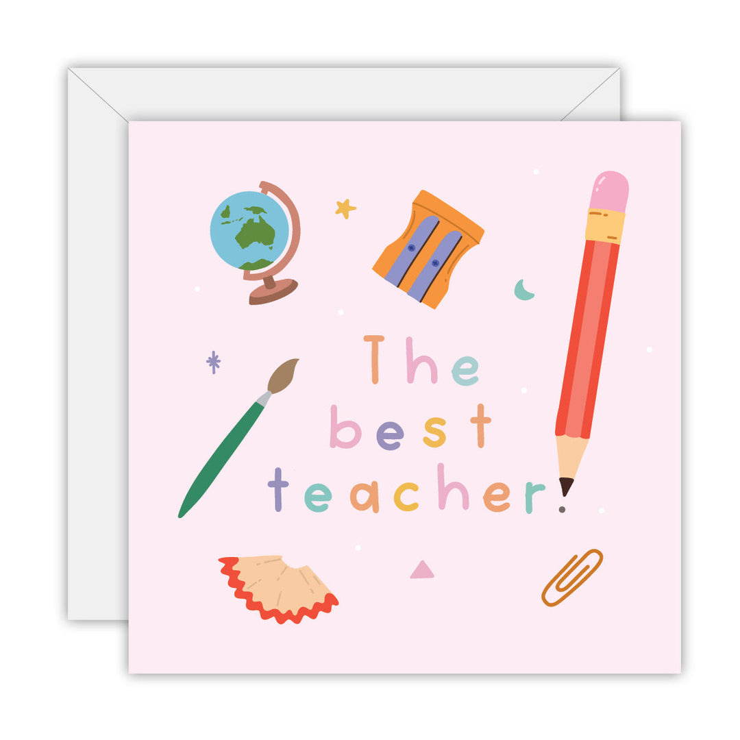 The Best Teacher greeting card