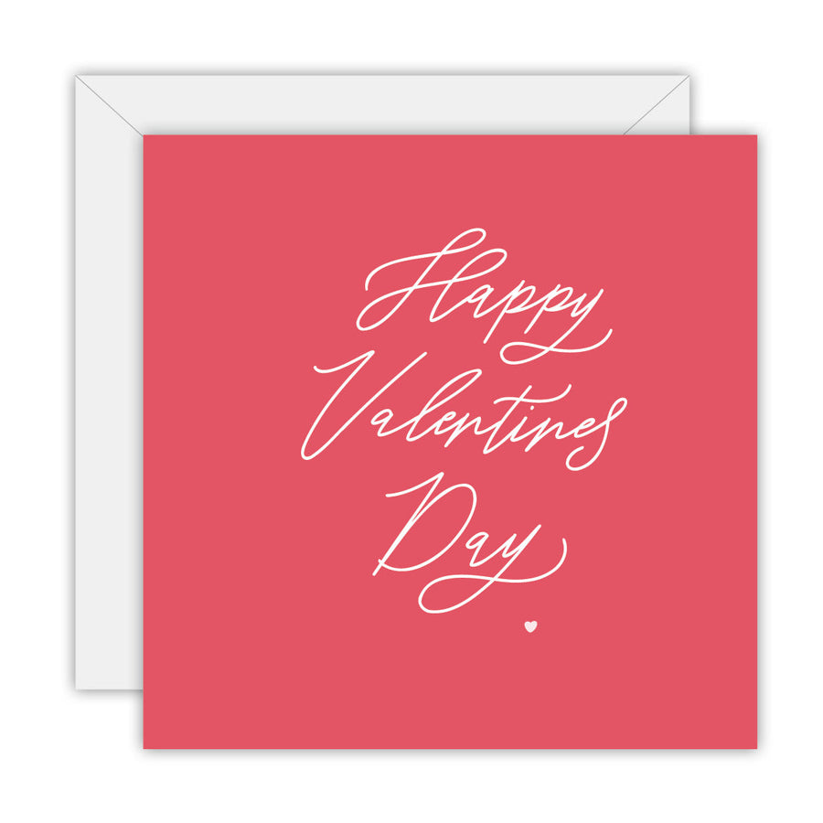 Hand Lettered - Happy Valentines Day greeting card