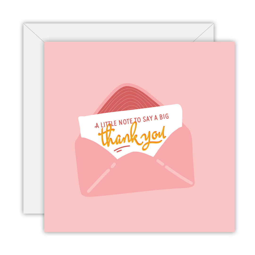 A Little Note to Say a Big Thank You greeting card