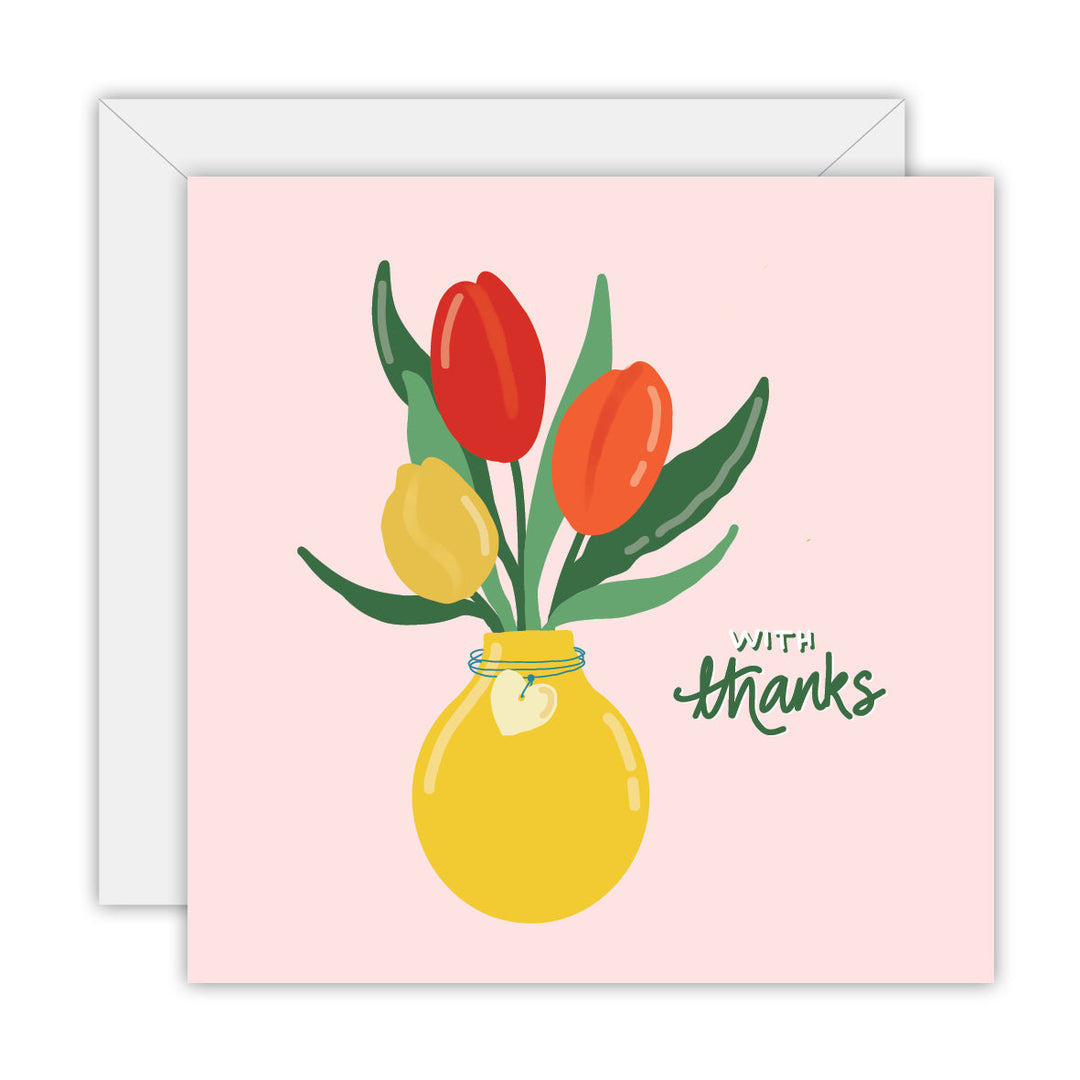 With Thanks greeting card