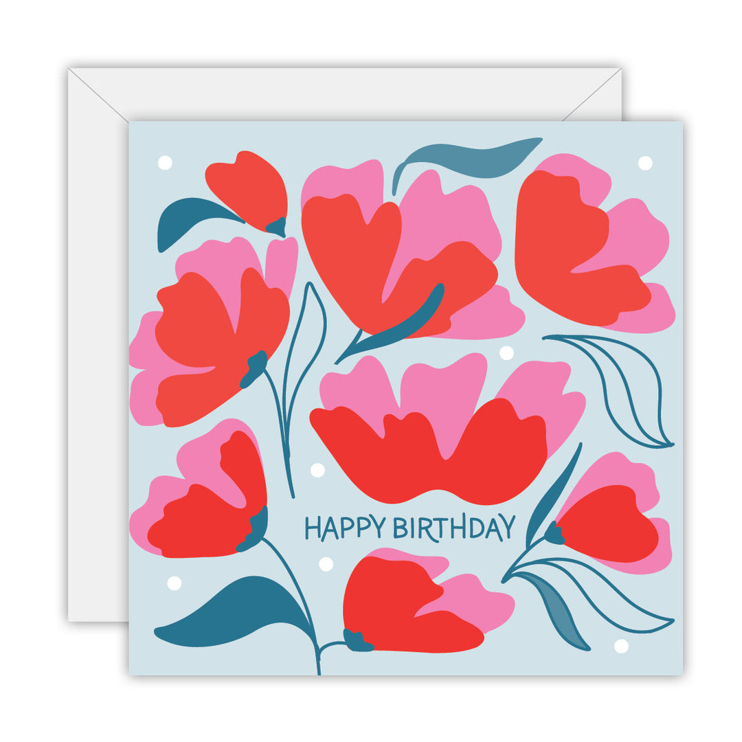 Happy Birthday – Floral greeting card