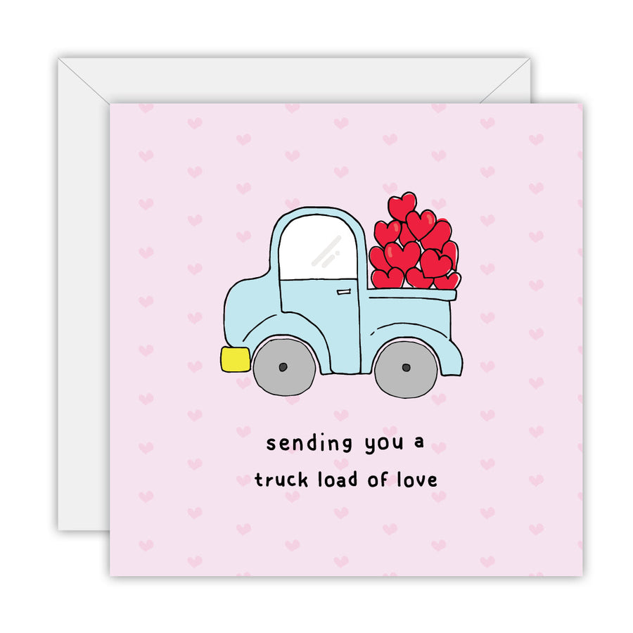 Truck Load of Love greeting card