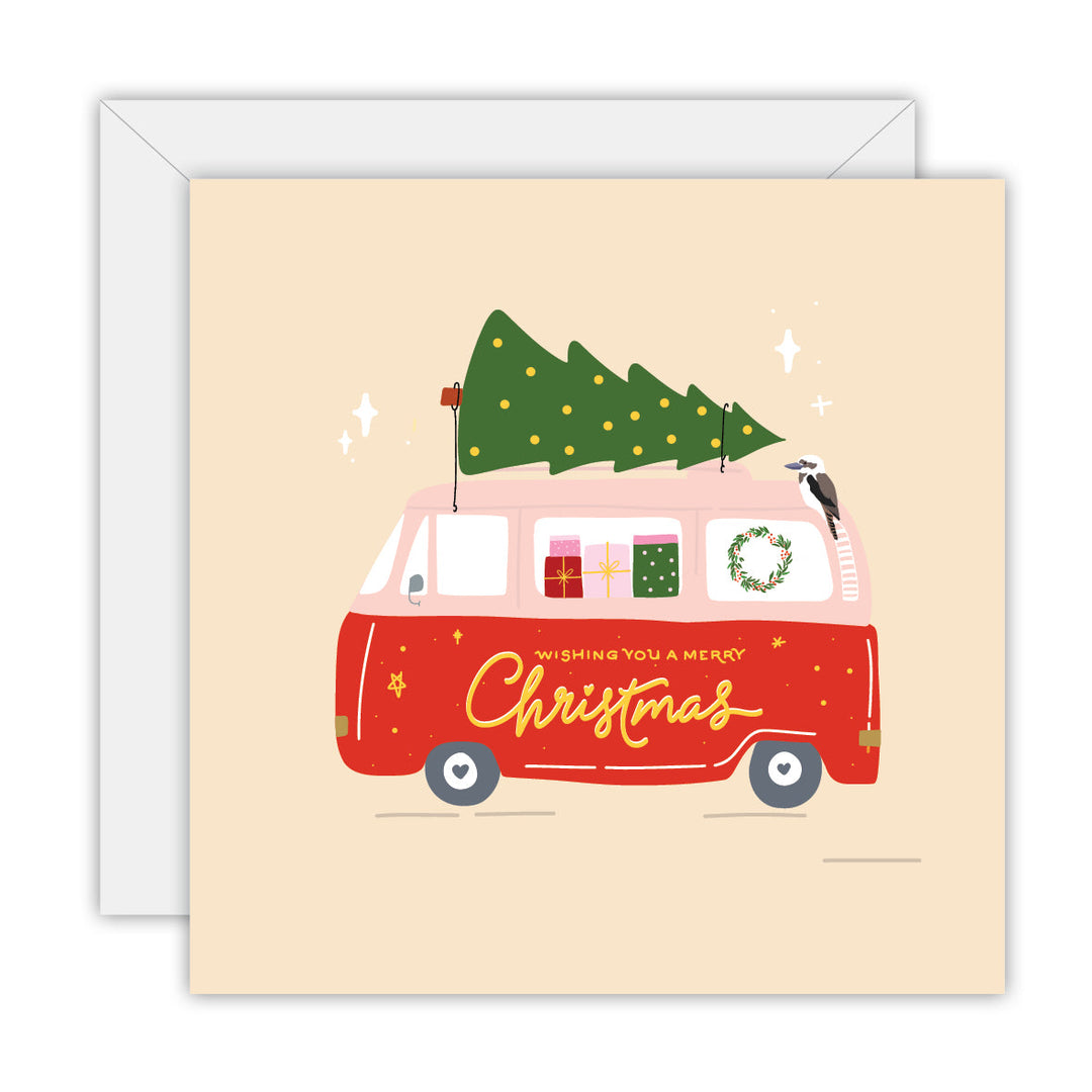 Wishing you a Merry Christmas square Christmas card
