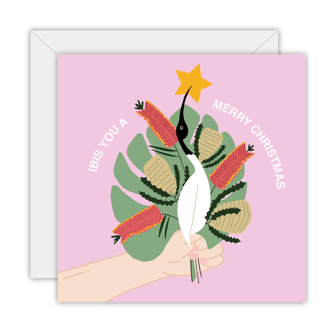 Ibis Range – Bouquet square Christmas card
