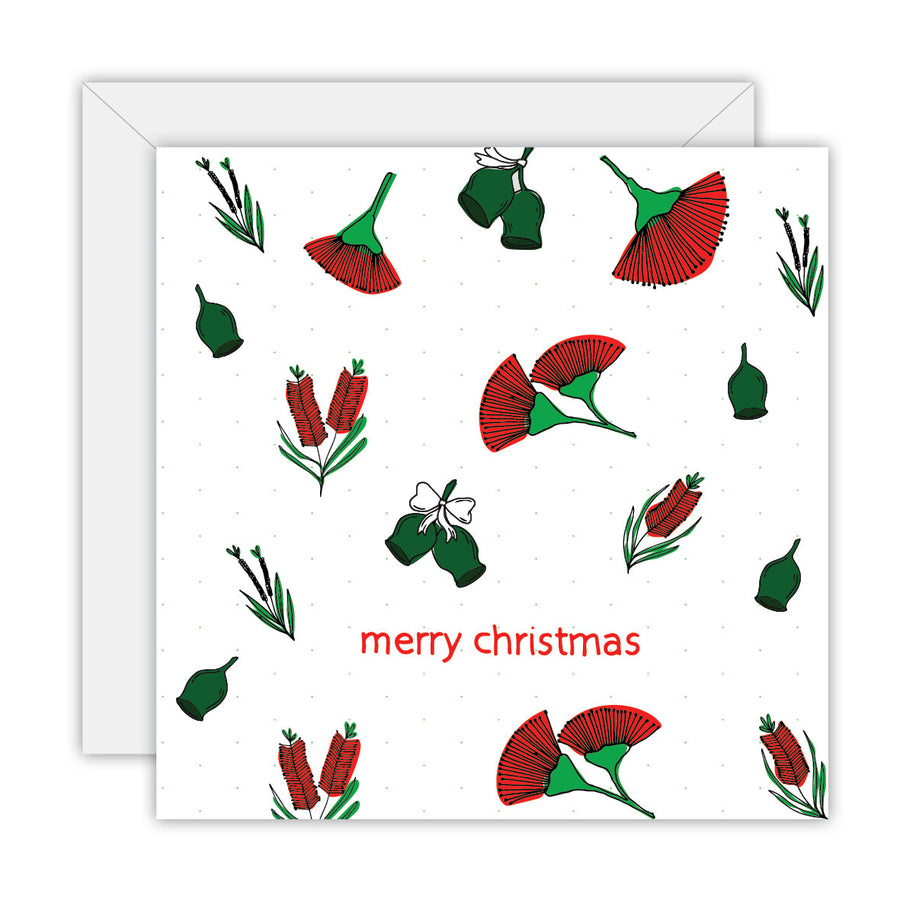 Australian Christmas square Christmas card