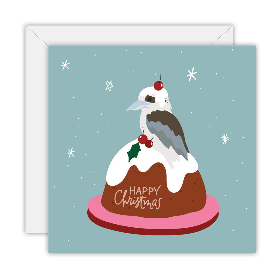 Happy Christmas – Kookaburra square Christmas card
