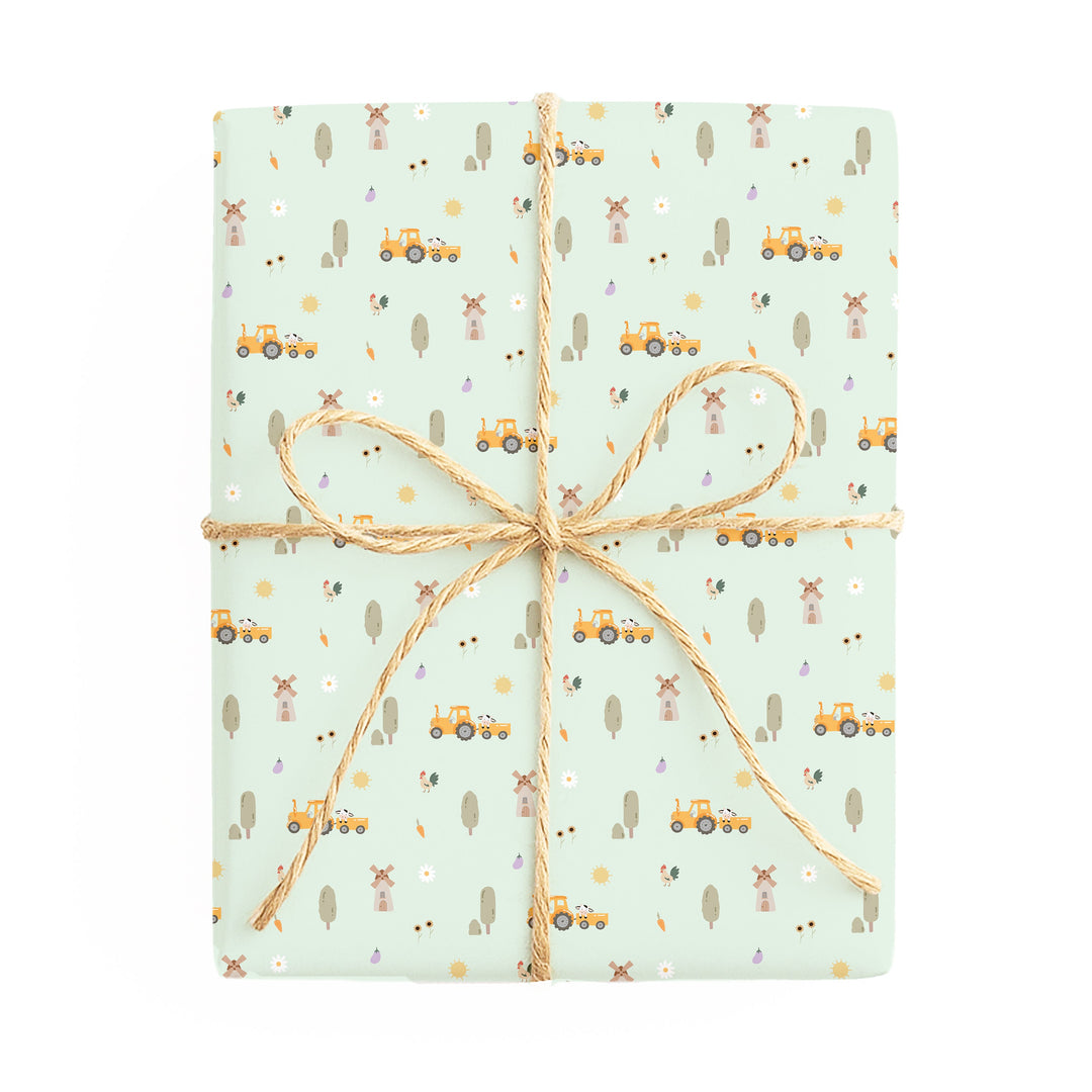 Baby – Australiana / Farm double-sided wrapping paper – side 1