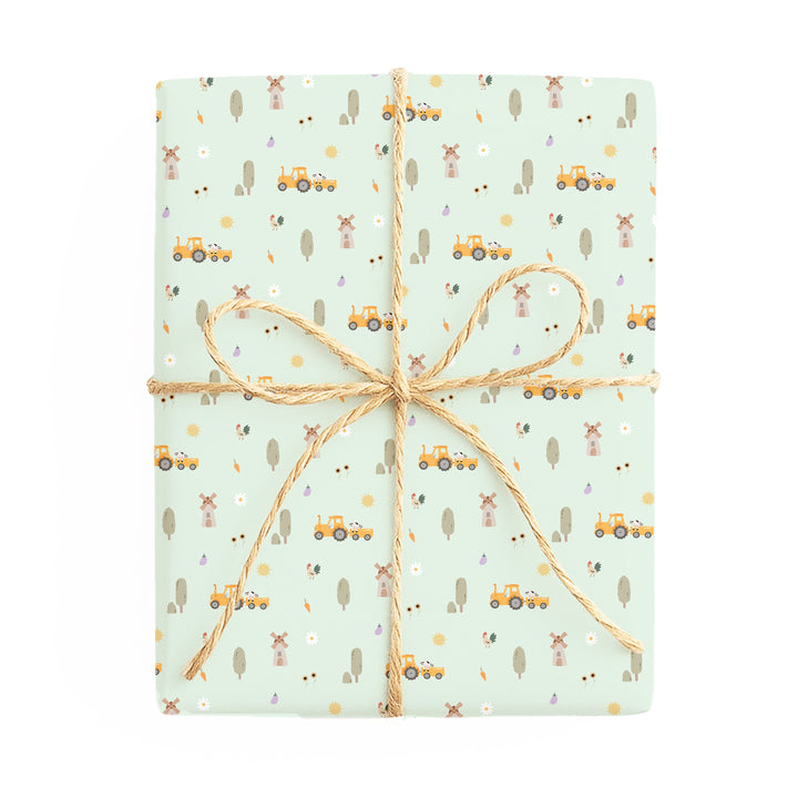 Baby – Australiana / Farm double-sided wrapping paper – side 1