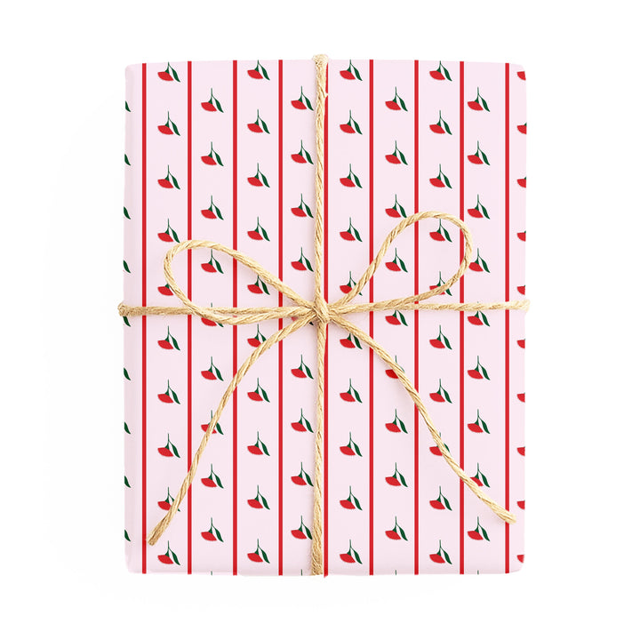 Christmas – Australiana Floral / With Stripes double-sided wrapping paper – side 2
