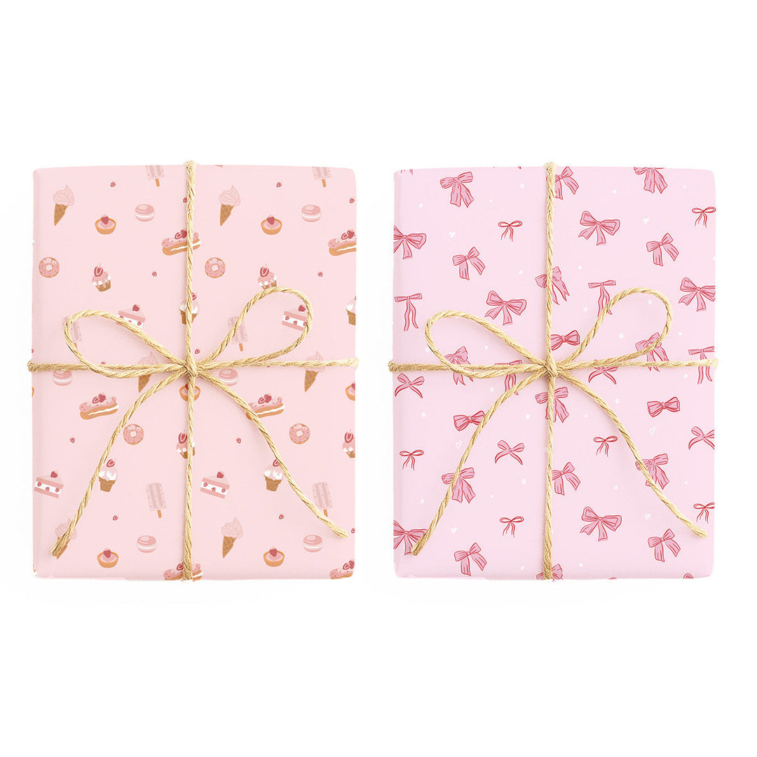 Sweet Thing / Bows double-sided wrapping paper