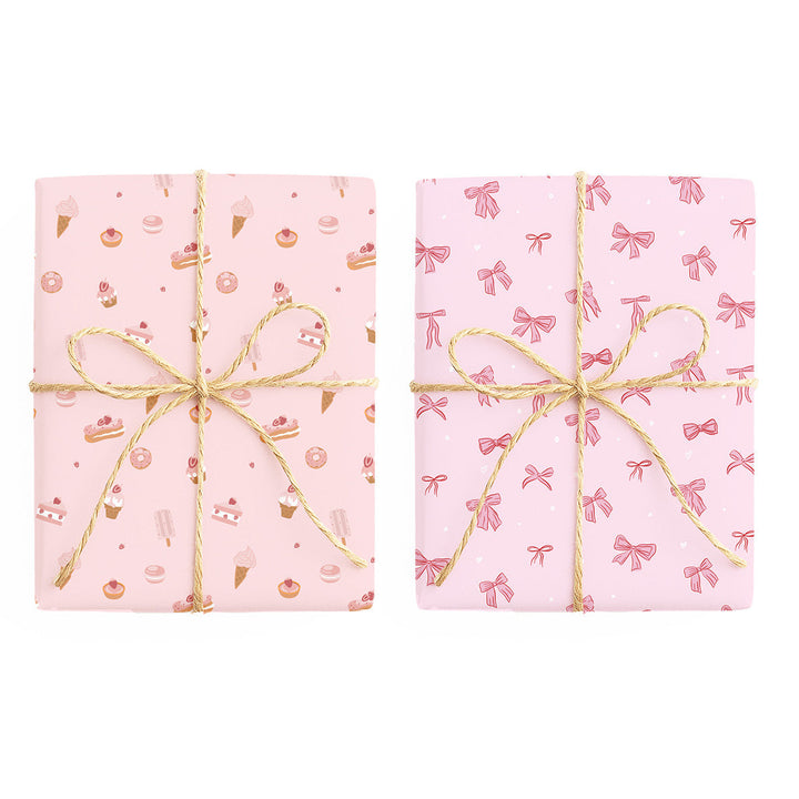 Sweet Thing / Bows double-sided wrapping paper