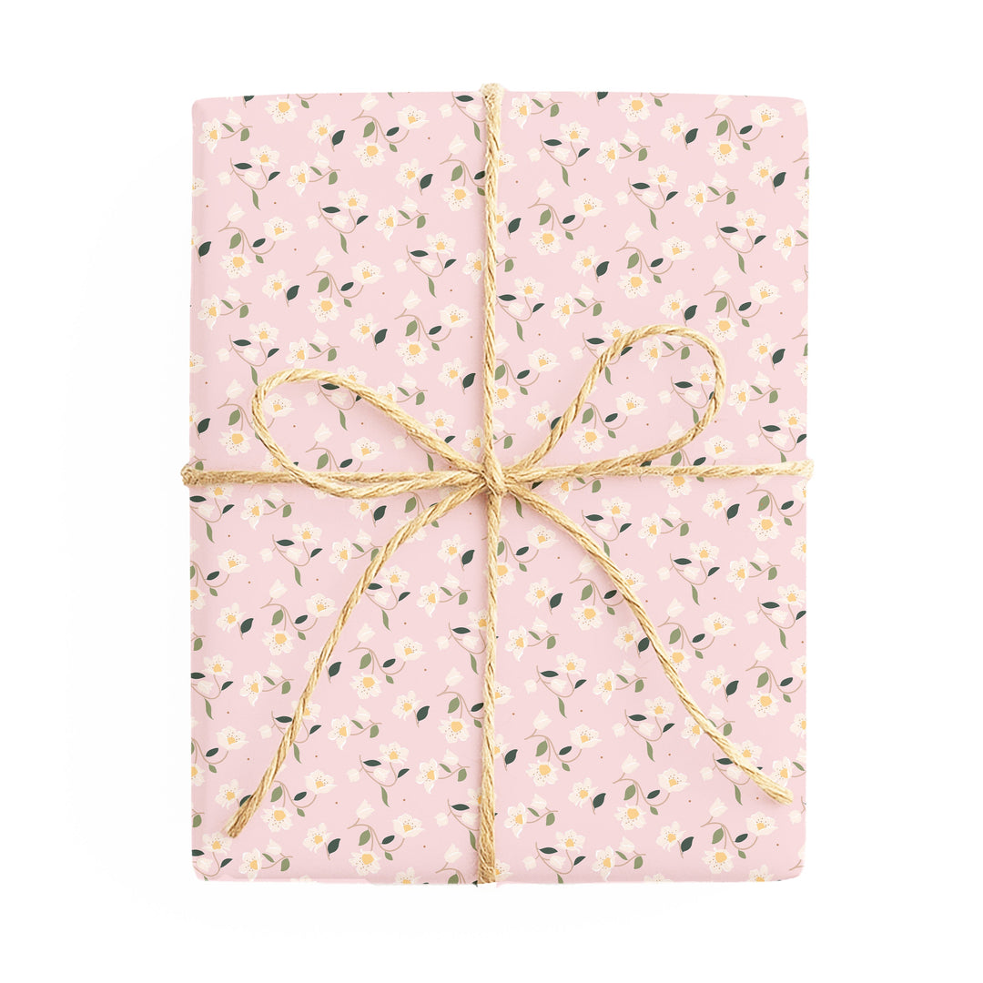 Floral – Pink / Floral – Green double-sided wrapping paper – side 2