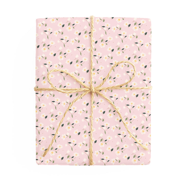 Floral – Pink / Floral – Green double-sided wrapping paper – side 2